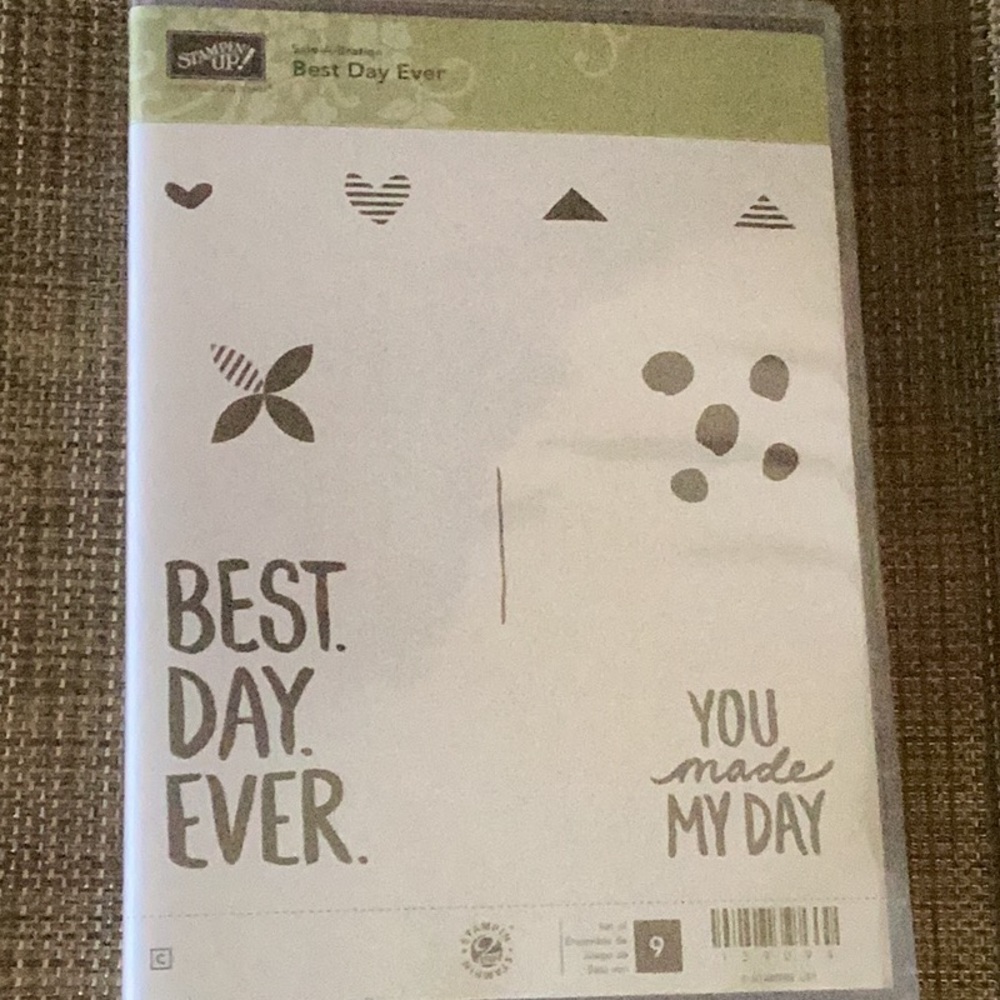 STAMPIN UP! RETIRED STAMP SET BEST DAY EVER